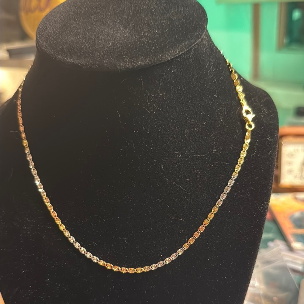 Gold and Silver Rope Chain Necklace